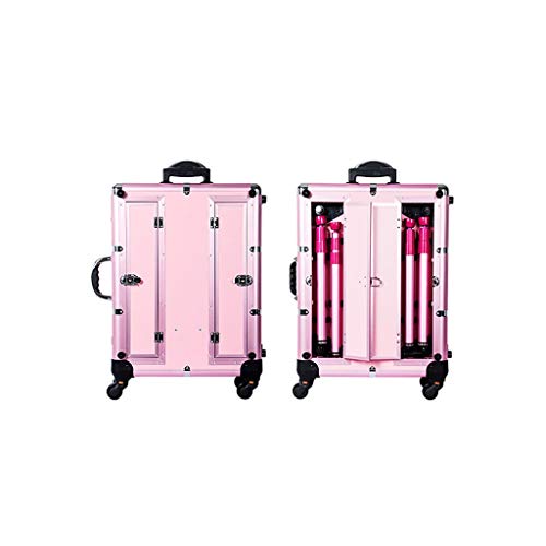 GroßE KapazitäT Professionelle Licht Make-Up Kosmetikkoffer Trolley Make-Up Kit Halterung Led-Licht GroßEn Spiegel… – Bild 5
