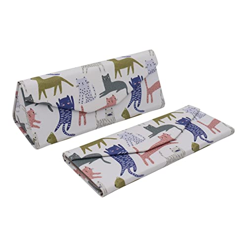 Image of Real Sic Glasses Case for Men and Women - Magnetic Folding Hard Shell Sunglass Holder - Inspired by Adorable Animals