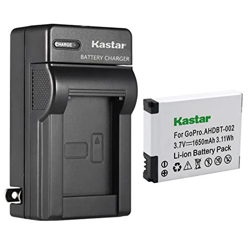 Kastar 1-Pack Battery and AC Wall Charger Replacement for Gopro HD HERO2 Surf Edition, GoPro HD HERO2, GoPro HD Hero 2, GoPro Original HD Hero (2010 Model), Gopro HD Helmet Hero Sport Action Camera