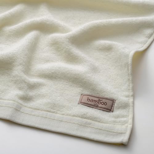 Image of Spread Spain Bamboo Hand Towel, Ultra Soft, Absorbent & Quick Dry, 360 GSM, Towel for Daily use, Gym, Pool, Travel, Sports and Yoga, 40cms x 60cms, Pack of 1 (Cream)