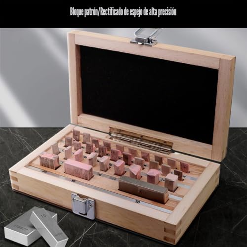 Miniatura 7 de Juego De 32 Bloques De Calibre Métrico, Calibre De Torno De Acero De 1,005-50 Mm, Grado 0, Bloques De Inspección De Deslizamiento, Juego De Herramientas De Calibrador De Medición