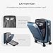 LEVEL8 Koffer Trolleys Hartschalen Leicht ABS+ PC Handgepäck Hartschalen-Koffer Trolley Rollkoffer Reisekoffer，TSA, 4 Rollen, 55 cm, 36 Liter,Blau