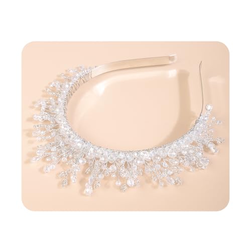 Tiara de cristal para bodas novias mujeres pieza pelo plata joyería cabello fiesta princesa
