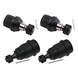 TRQ Front Upper and Lower Driver and Passenger Side Ball Joint Set Compatible with 2013-22 Ram 3500 2014-22 2500