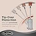 Fire Sense 61436 Pro Series Patio Heater with Wheels 50,000 BTU Output Electronic Ignition System Portable Outdoor Propane Heater - Stainless Steel
