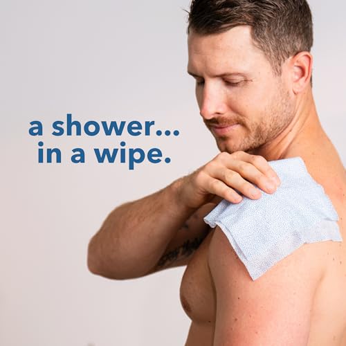 Super Fresh Shower Wipes Large Unscented Body Wipes for No Rinse Bathing Personal Hygiene Gym Travel Camping Enriched with Aloe and Vitamin E 10 Individually Wrapped Disposable Sheets