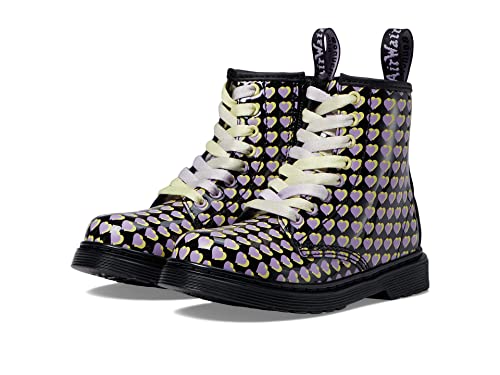 Dr. Martens Kid's Collection 1460 Lace Up Fashion Boot (Little Kid/Big Kid) - Boots for Kids - Rubber Outsole Heart Overlay Patent Lamper 3 UK (US 4 Big Kid) M
