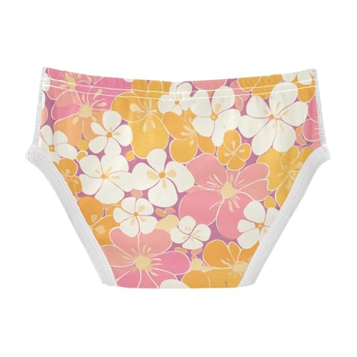 KLL Flower Pink Yellow Baby Boys Soft Underwear Briefs Breathable Children Panties2