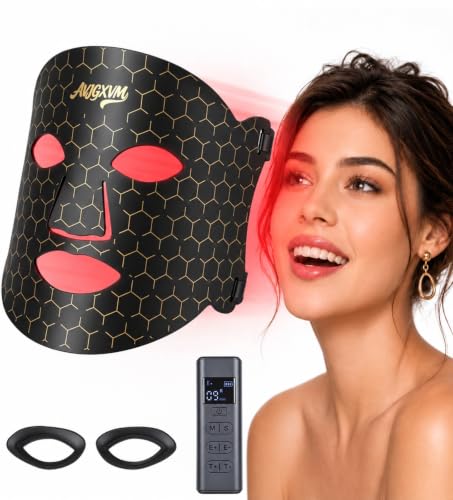 Red Light Therapy Mask for Face, Cordless 7-Color NIR 850nm, Gift for Women