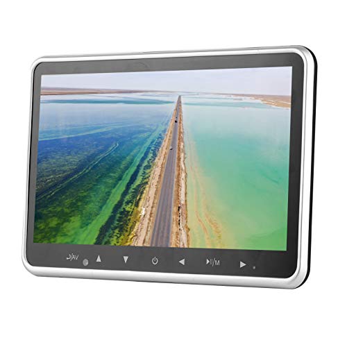 Reproductor de DVD para Reposacabezas de Coche, Pantalla de Almohada Universal Negra para Coche de 1080P, para Reproducción de Audio Y Vídeo de Coche