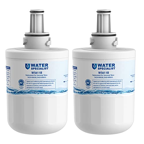 Waterspecialist DA29-00003G Refrigerator Water Filter, Replacement for DA29-00003G, DA29-00003B, Aqua-Pure Plus, RSG257AARS, RFG237AARS, HAFCU1, RS22HDHPNSR, WSS-1 (Pack of 2)