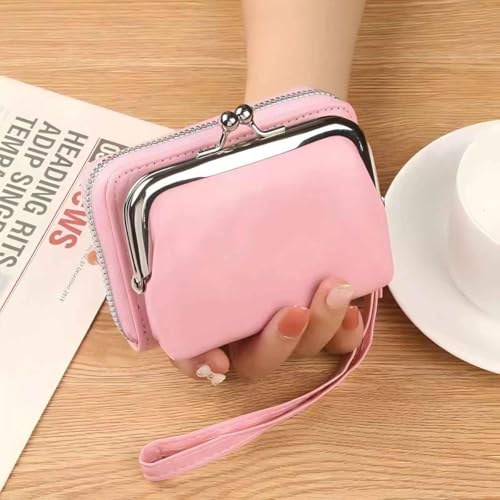 Women‘s Clasp Wallet Small Ladies Compact Bifold Leather Vintage Coin Wallet4