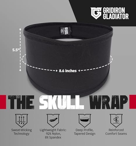 Image of Gridiron Gladiator Football Bandana - Skull Headwrap, Sports Head Wrap for Men's Workout