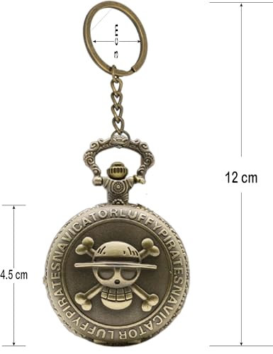 Tiny Tim Analog Men Antique Bronze Pocket-White Dial Watch Vintage Theme Metallic Car Bike Home Key Chain & Key Rings Best Gift On Their Special Occassions (2Side Onepiece)