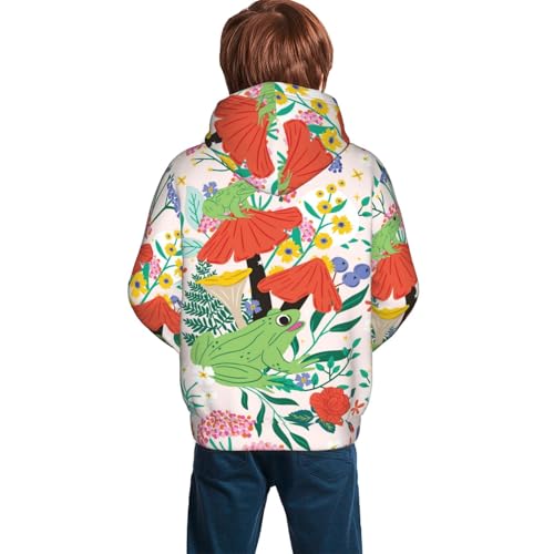 Mushroom and Frogs Kid Hoodies Boys Sweatshirts Girls Pullover with Pocket4