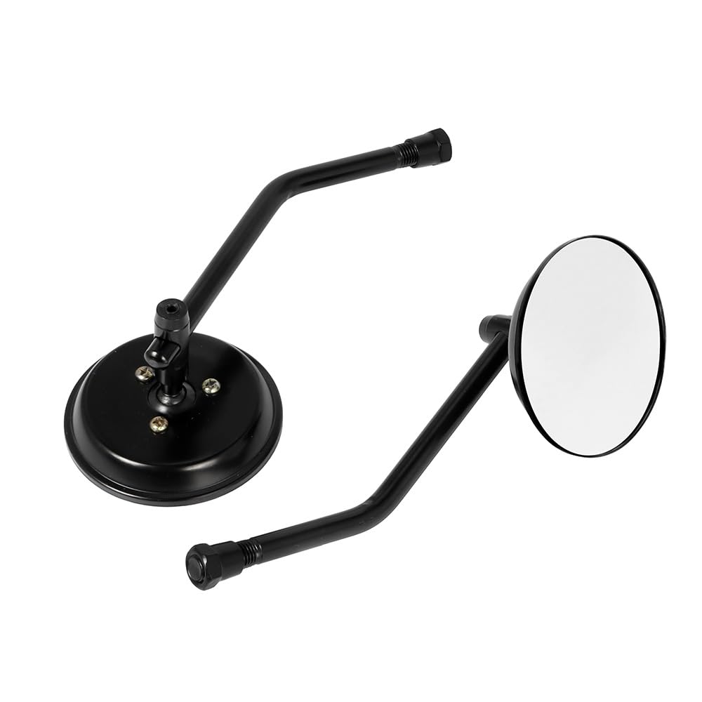 Rétroviseur moto 10mm universel noir arrondi en aluminium