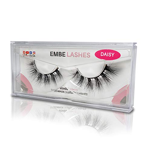 EmbeLashes Handmade False Eyelashes | Best Fake Eyelashes with Natural Look | Reusable Eyelashes | Short & Long Lashes | 8 Lash Styles to choose from (Daisy)