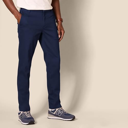 Amazon Essentials Men's Slim-Fit Wrinkle-Resistant Flat-Front Stretch Chino Pant, Navy, 38W x 32L - Image 7