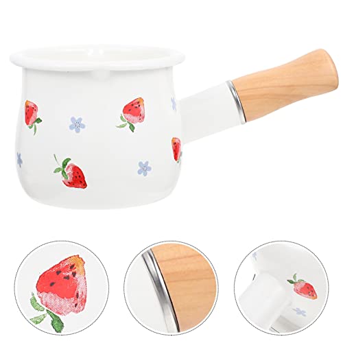 UPKOCH Aquecedor de Manteiga Pote de Leite Esmaltado Panela de Molho Pequena Comida de Bebê Panela A