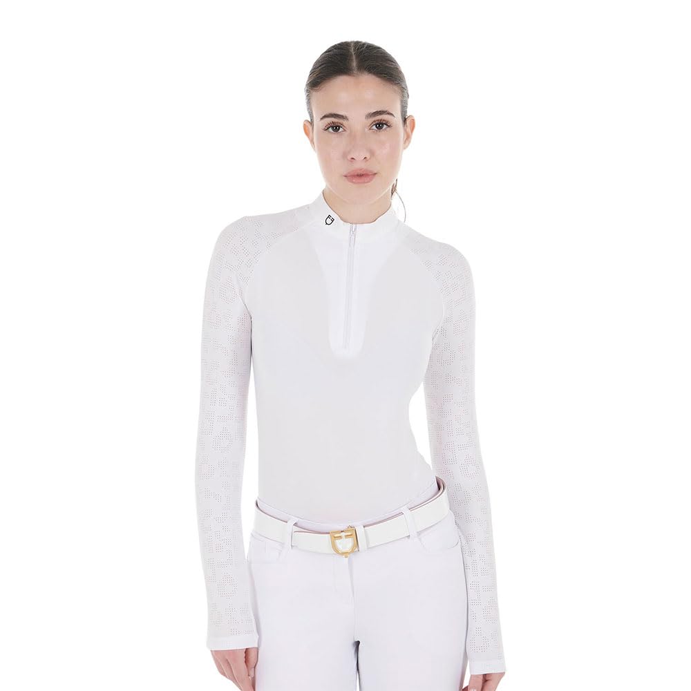 Slim Fit Competition Mesh Inserts Woman Long Sleeve Polo XS