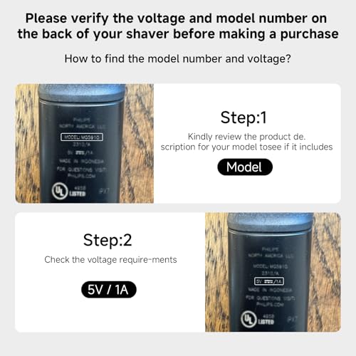 Image of 5V 1A Charger Fit for Philips Norelco OneBlade Shaver | USB Charging Cord Replacement for philips QP2724 QP2834 MG5910 MG7910 MG9510 2000 3000 7000 Series Wet & Dry Shavers Trimmers