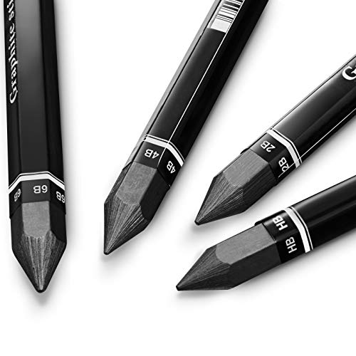 4 Pieces Graphite Material Sticks Set 2B 4B 6B HB Charcoal Sticks Graphite Material Pencils for Drawing Artists Sketching Shading Beginners DIY Projects