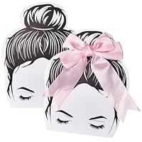 SOFPLATE 50Pcs Headband Display Cards Hair Bow Cards Display Women Shaped White Paper Ear Warmers Hats Scrunchies Crochet Cardboard Accessories for Packaging Selling Knitting Sewing Hair Bow Decor