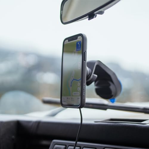 Quad Lock Windscreen/Dashboard Car Phone Holder with MAG Wireless Charging Head V2 and MAG Phone Case for iPhone 15 Pro Max - Thumbnail 4