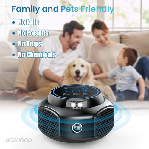 2 Pack Ultrasonic Rodent Repeller Plug-in,Indoor Electronic Device for Mice, Rats, Squirrels, Roaches, Ants, and Spiders for Home, Kitchen, Garage, Attic