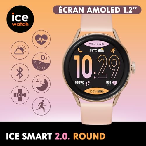 ICE-WATCH - Ice Smart 2.0 Rose-Gold - Nude - Orologio connesso rosa rotondo da donna (1,2 pollici) - 4