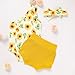 GRNSHTS Baby Girl Floral Clothes One Shoulder Sunflower Romper Diaper Shorts With Headband 2Pcs Outfits(Sunflower Yellow,6-12M)