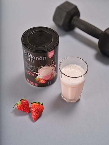 Batido de proteína con guaraná y ácido fólico biManán sabor fresa 420g 2