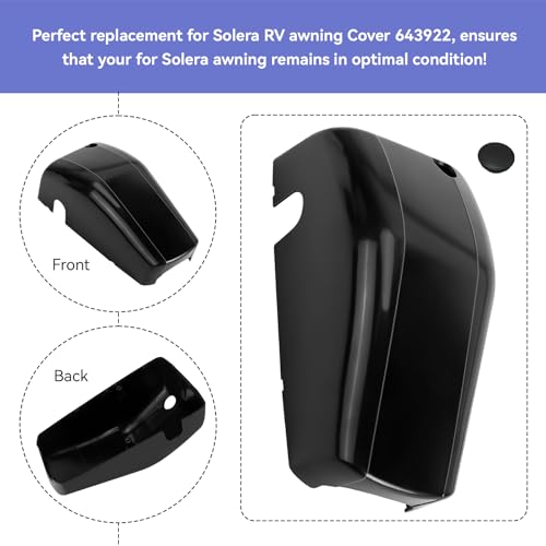 643922 Right RV Awning Head Cover End Cap Fit for Lippert Components and Solera Camper Trailer Awning Motor, Regal Head Covers Idler/Drive Front End Cap Cover by Magluv - Image 6