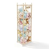 HiNADA Estantería para Guardar Peluches, Bonita estantería de Madera para Juguetes con Motivos de Zoo, Ideal para Habitaciones Infantiles, Salas de Juegos y dormitorios