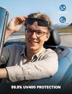 Lamicall Polarized Fit Over Glasses Sunglasses - Universal UV400 Protection for Men Women, Oversized Sun glasses for Driving Cycling