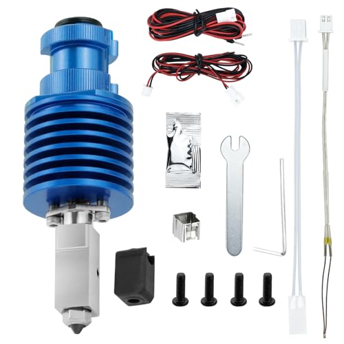 TZ-V6 hotend,Ender 3 pro hotend xirbbo Upgraded High Speed rapido V6 Hotend,One-Piece Hardened Steel 0.4mm Nozzle,for En