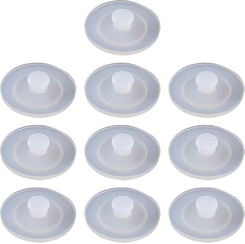 Rzcin Transparent 10 Pcs Silicone Water Bottle Lid Plug Non Spill Bottle Lid Plug Straw Hole Grommets Dust- Proof Plugs Cap Protector,Lids