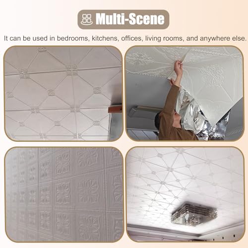 Baldosas de techo resistentes de diseño 3D y paneles de pared de espuma 7
