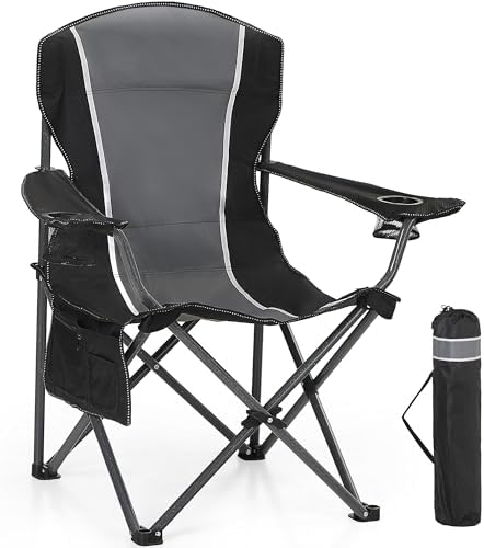 HIGH POINT SPORTS Campingstuhl Faltbar bis 160kg Campingsessel Klappstuhl mit Getränkehaltern Faltstuhl Camping Angelstuhl Klappbar