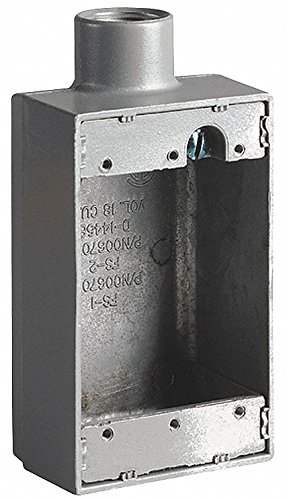 Hubbell KILLARK Weatherproof Electrical Box, 1-Gang, 1-Inlet, Aluminum