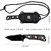 TIANYUE-FONG Neck Knife with Sheath, 5.4-Inch Necklace Knife Tanto Full-tang EDC Fixed Blade Knife, G10 Handle with Fire Starter Compass for Camping Hunting Survival Tactical