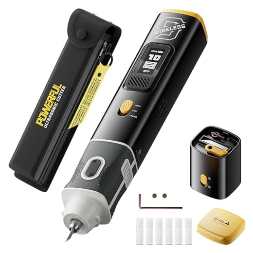 Wireless Ultrasonic Cutter, 40kHz Vibration & 2 Cutting Modes, Includes 50 Replacement Blades & Display Case, Multifunctional Sonic Knife For 3D Printing, Woodworking, Model Mods, Prototyping & DIY