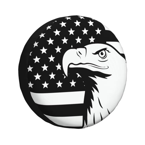 Image of Spare Tire Cover American Eagle and Flag Wheel Covers USA Flag Weatherproof Universal Wheel Protectors for Rv SUV Camper Travel Trailer 15 Inch
