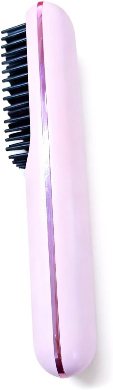 Go Brush Pro for Short Hair, Cordless Hair Straightener Brush (White)