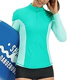 Rash Guard for Women Long Sleeve Swim Shirts Womens Rashguard UV SPF 50 Sun Protection Surf Diving Z
