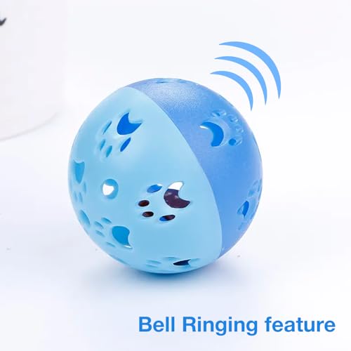 Image of Interactive Play Bell Ball for Dogs and Pets |Durable and Attractive 10 cm Ball |Playing and Attractive Bell Ball for Dogs and Puppies (Blue)