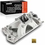 A-Premium Engine Aluminum Single Plane High Rise Intake Manifold Compatible with SBC Chevy 350 Engine, 3000-7500+ RPM - Small Block Vortec - 6.06 inch Height