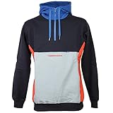  Cleptomanicx Hooded Block Pullover Sky Captain, S