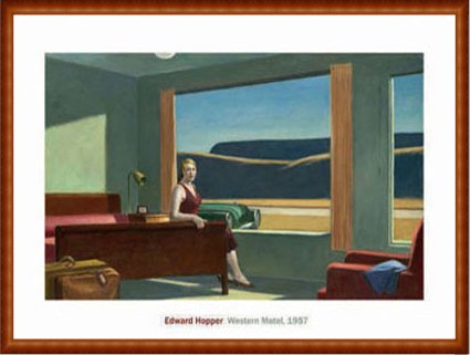 額装済/Western Motel 1957/エドワード ホッパー Western Motel, 1957 by Edward Hopper