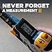 REEKON T1M Utility Digital Tape Measure 16ft (English) – Bluetooth Smart Measuring Tool, 1/32” Accuracy, Saves 1000+ Measurements, LCD Display, 150 Hour+ Battery Life & Rechargeable
